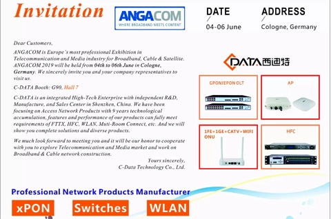 Добро пожаловать в C-Data на ANGACOM2019