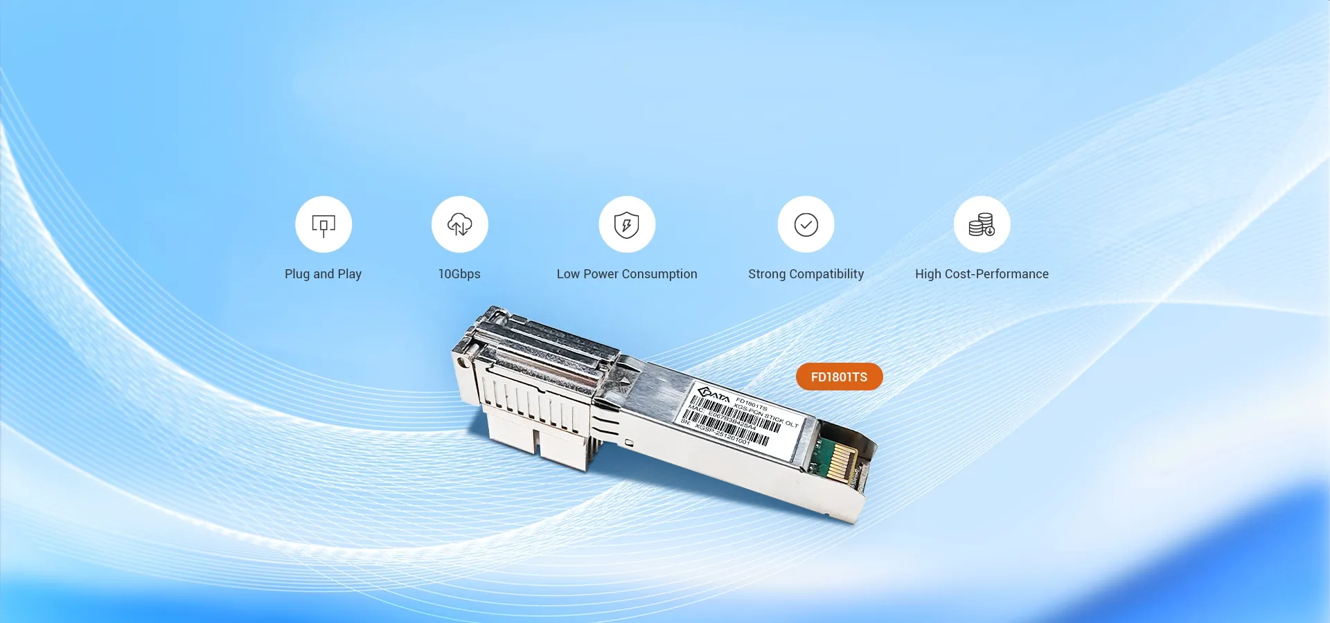 C-Data XGS-PON OLT SFP+ модуль с MAC