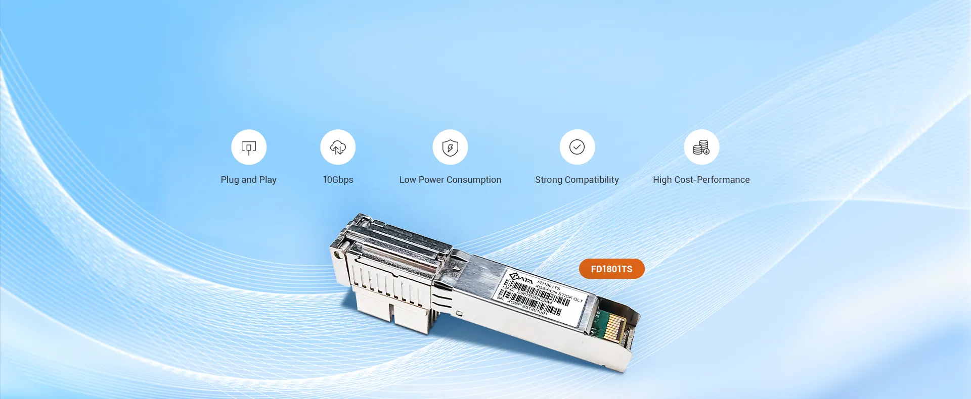 C-Data XGS-PON OLT SFP+ модуль с MAC
